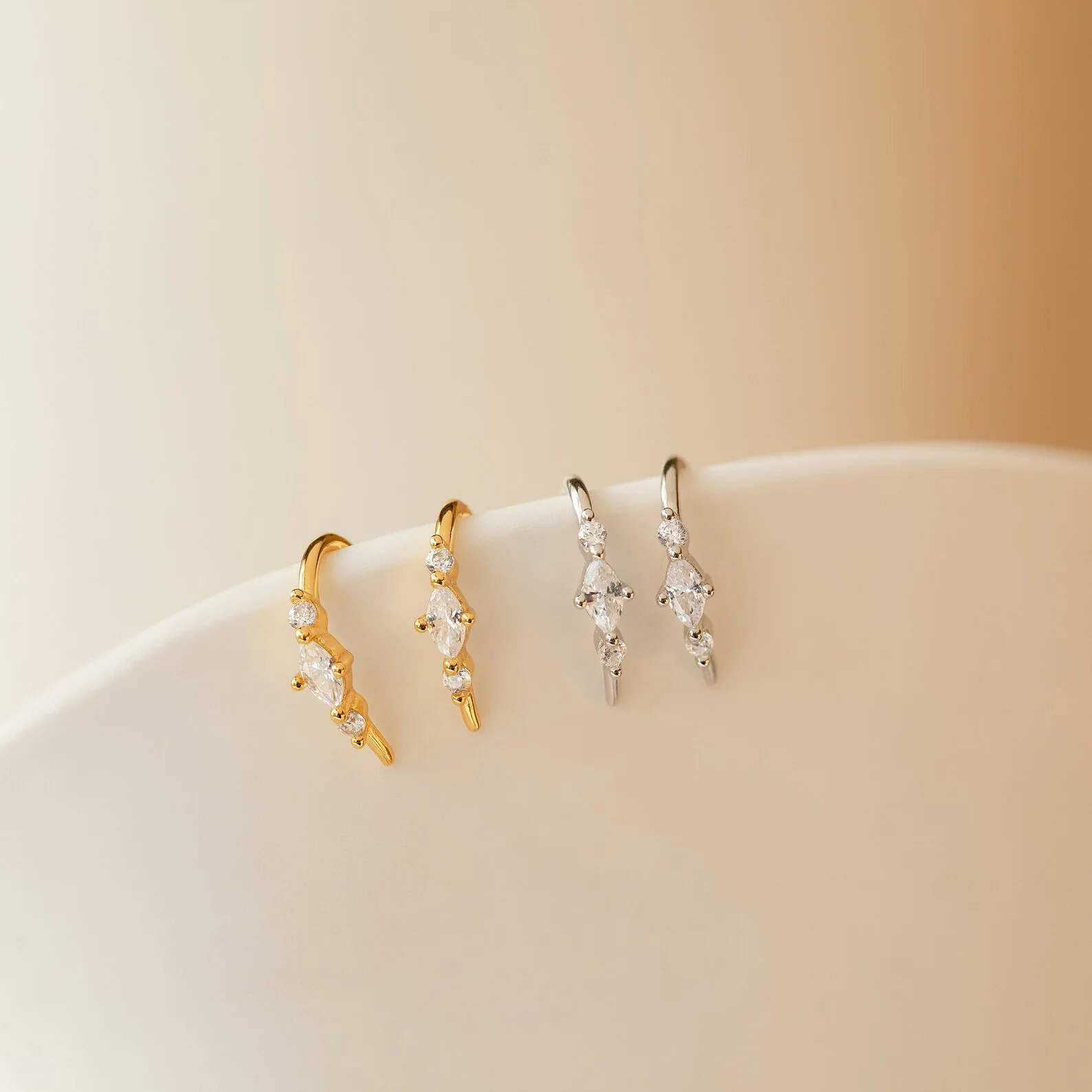 Amaya Diamond Marquise Threaders - Image 6