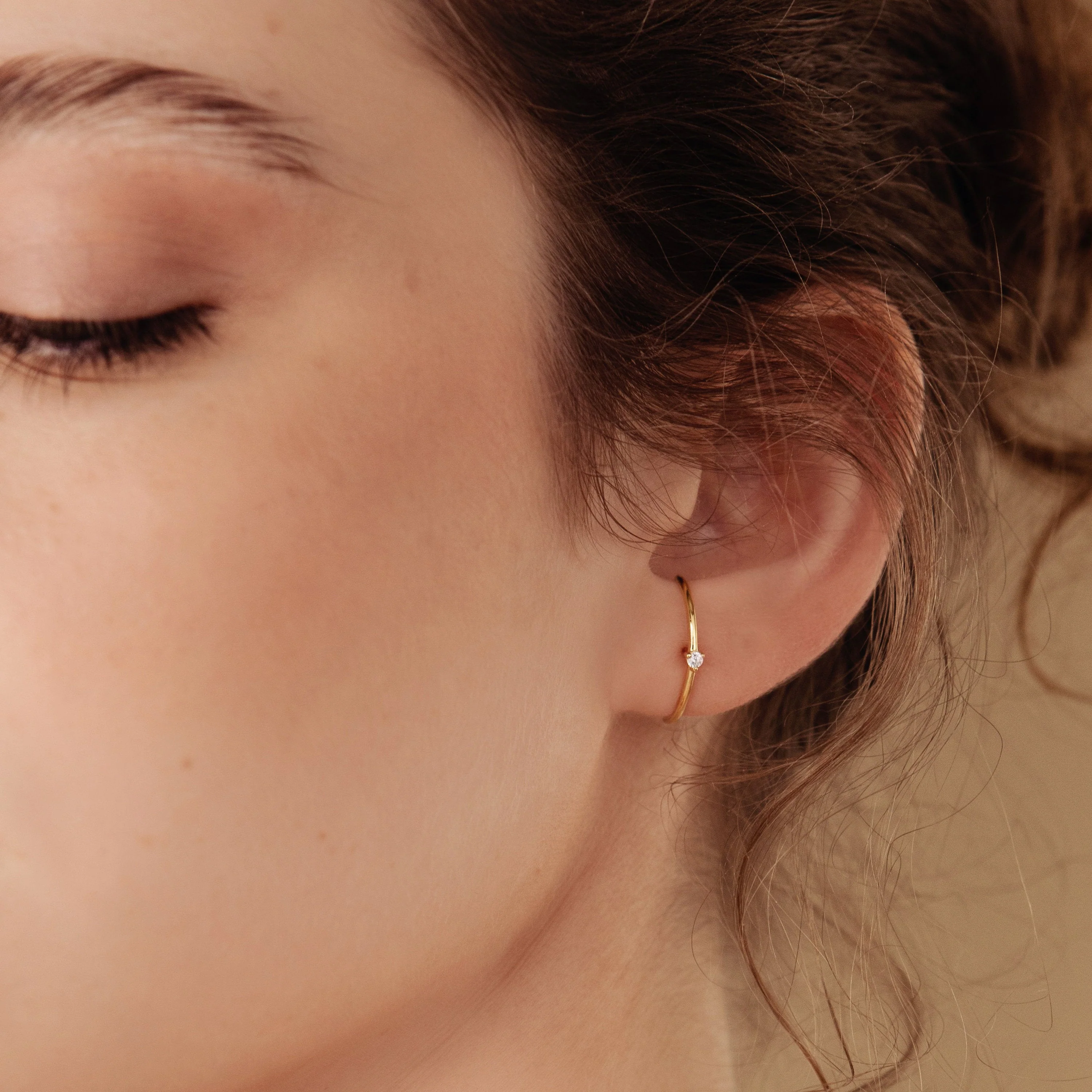 Arc Studs in 18K Gold - Image 2
