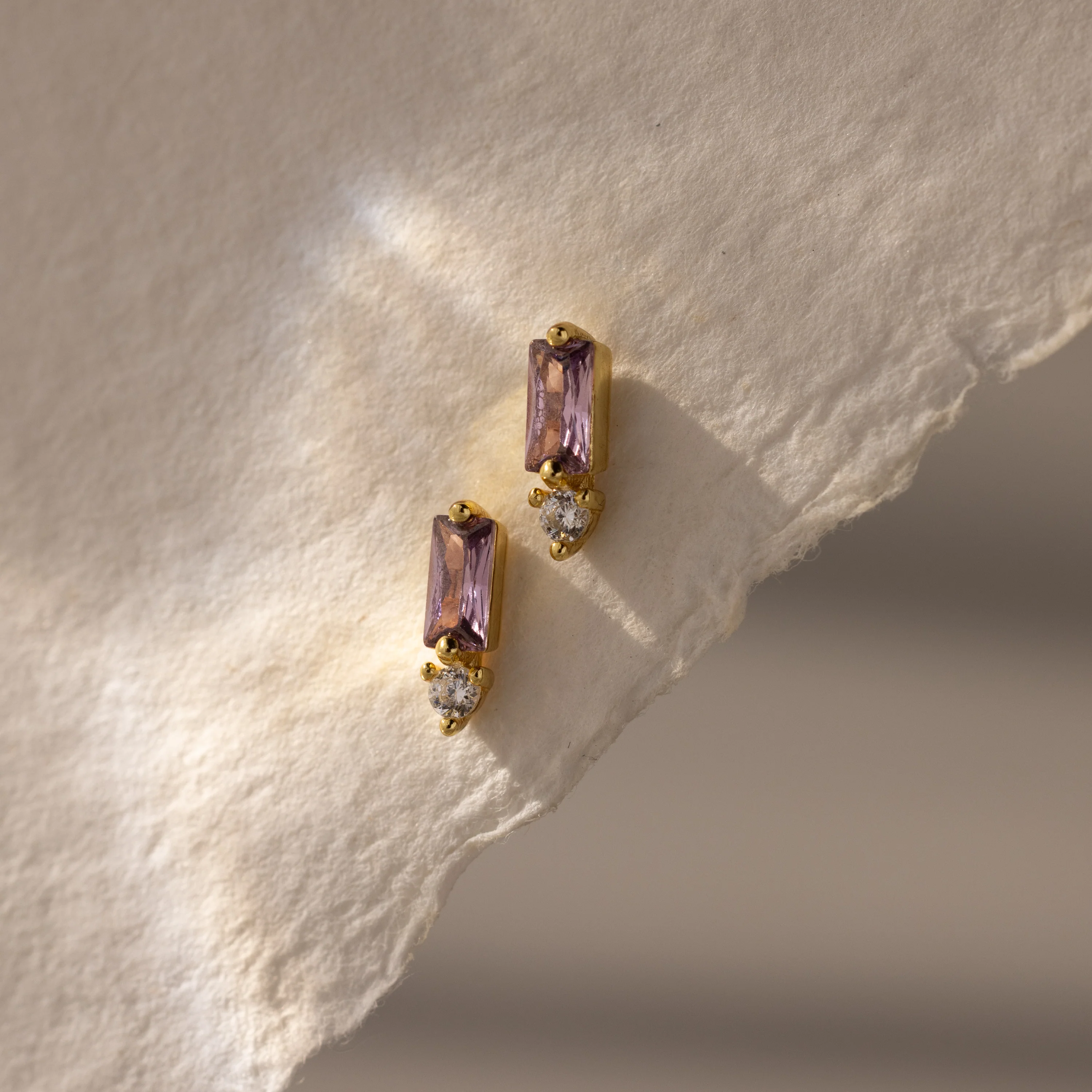 Baguette Birthstone Drop Studs - Image 18