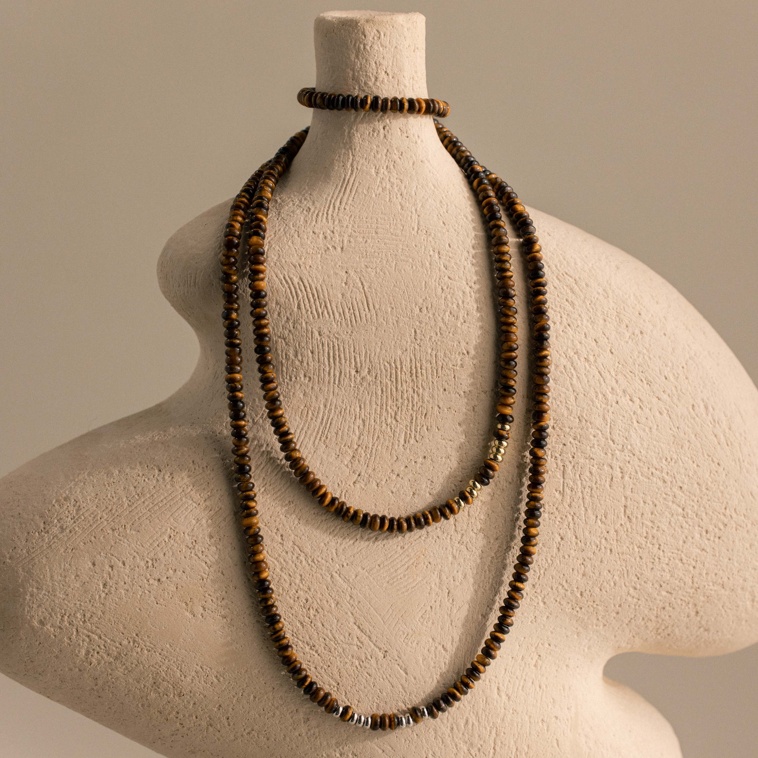 Beaded Tiger's Eye Necklace - Image 8