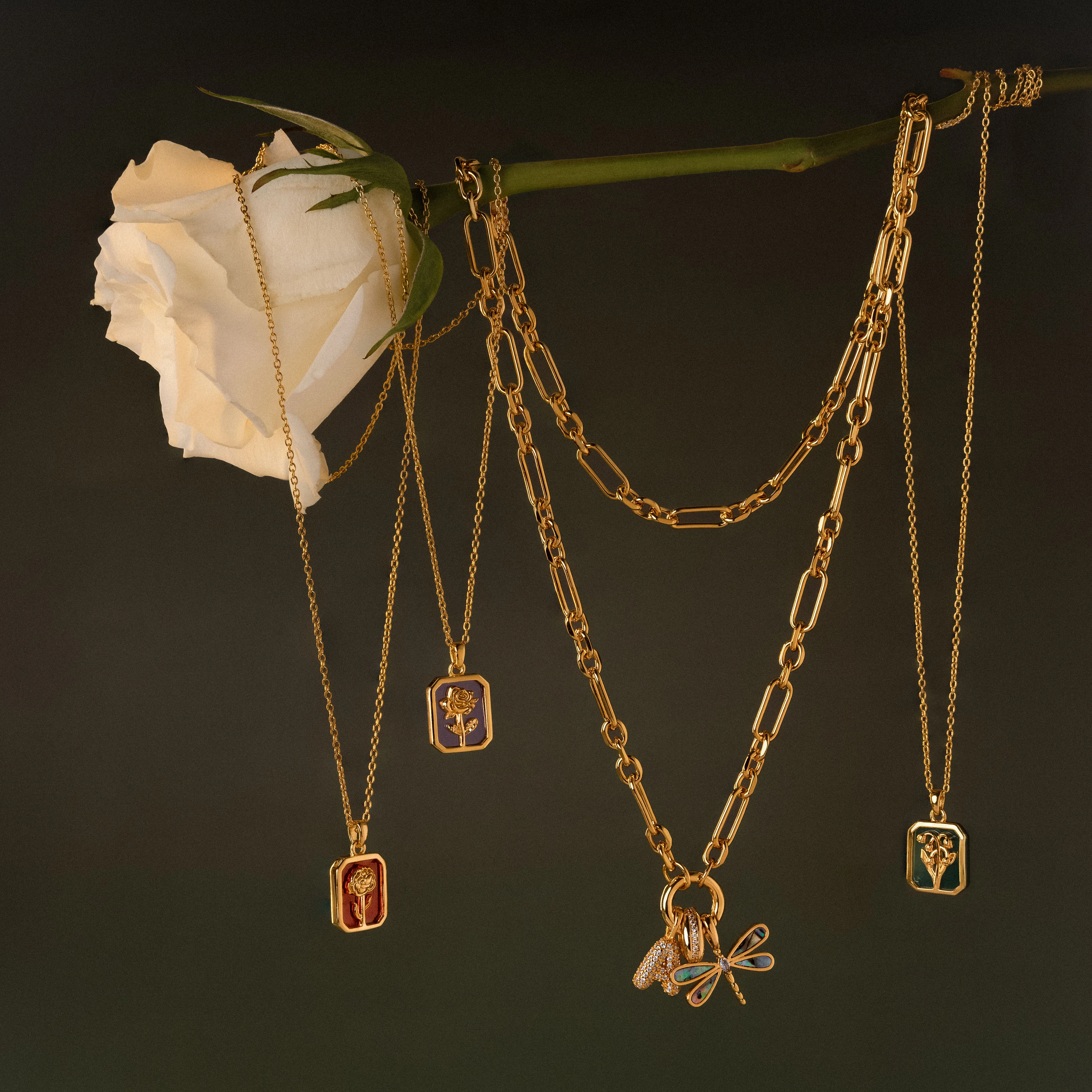 Birth Flower Charm Necklace - Image 18