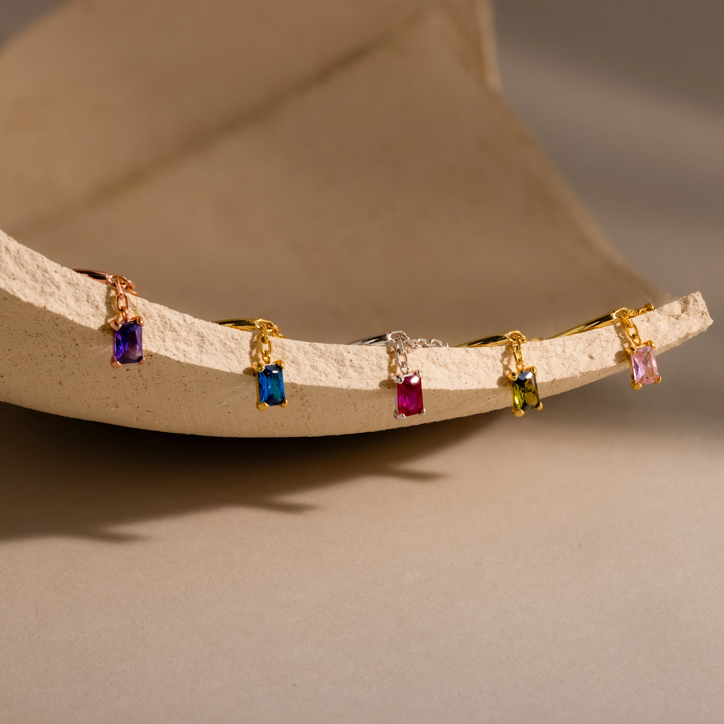 Birthstone Drop Chain Ring - Image 18