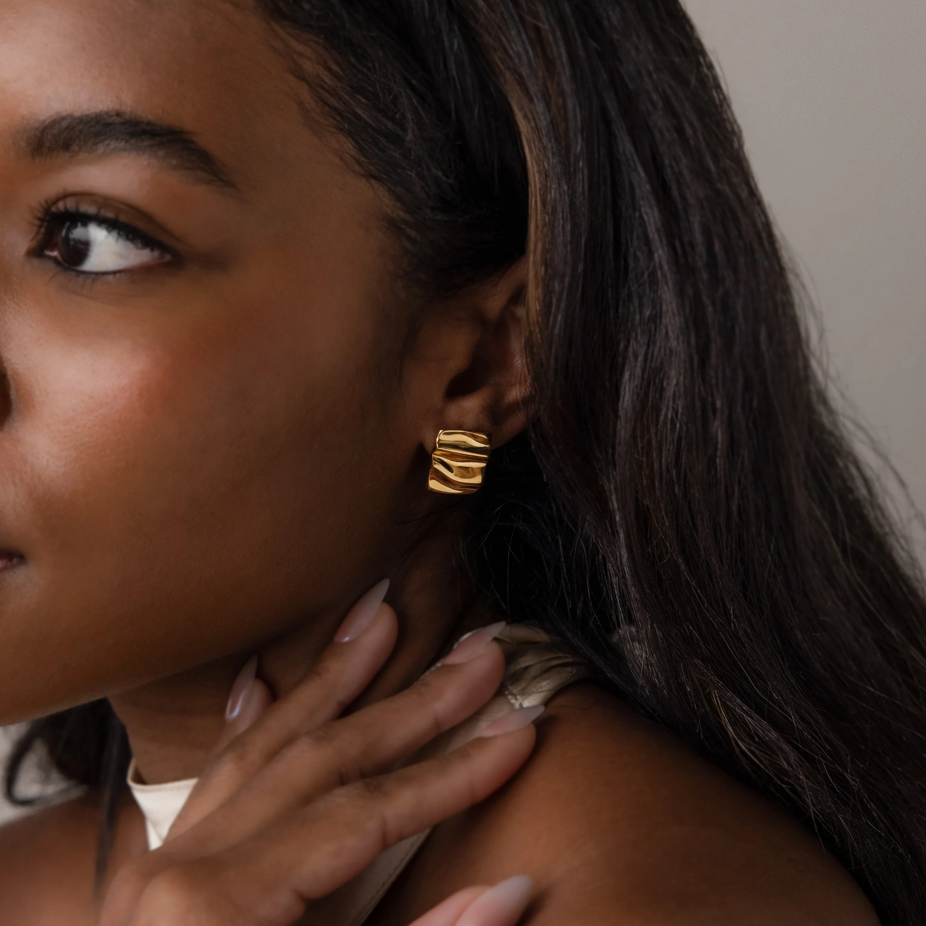 Bold Square Wave Studs - Image 3