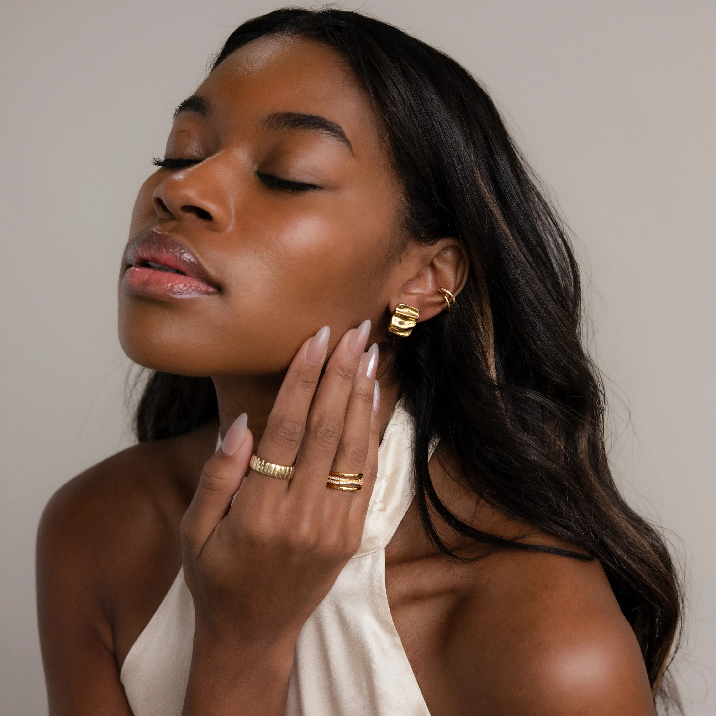 Bold Square Wave Studs - Image 7