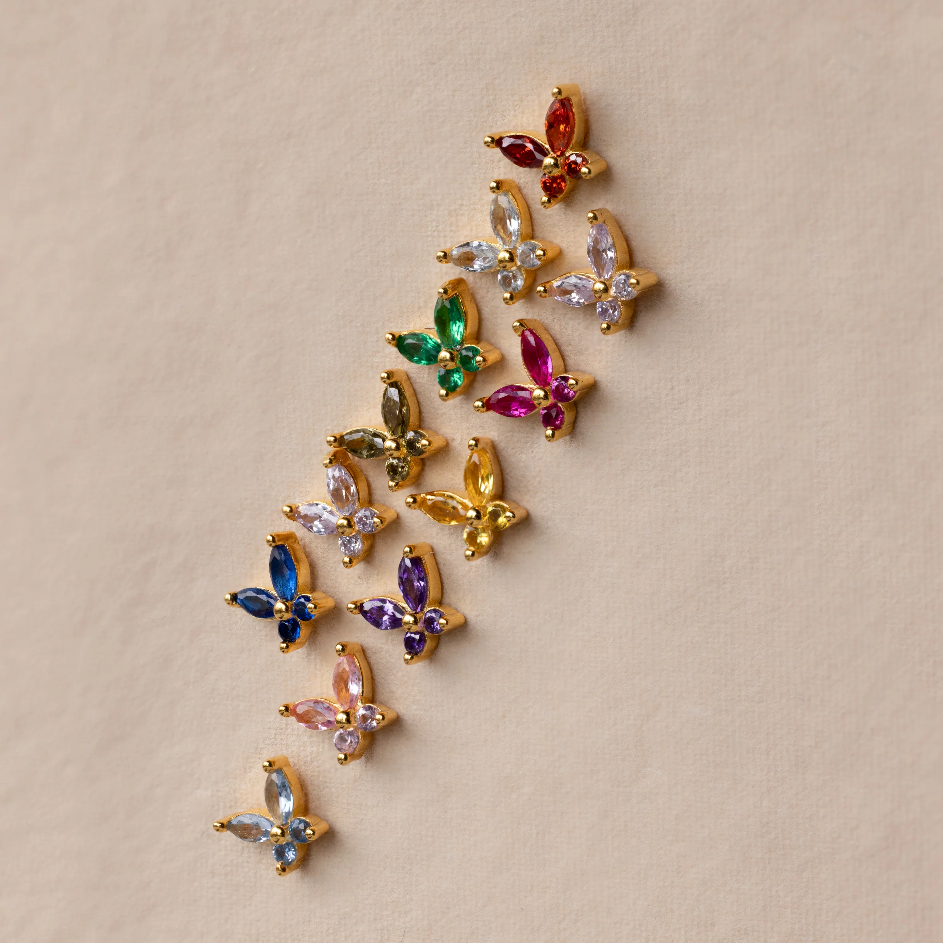 Butterfly Birthstone Flatback Studs - Image 2