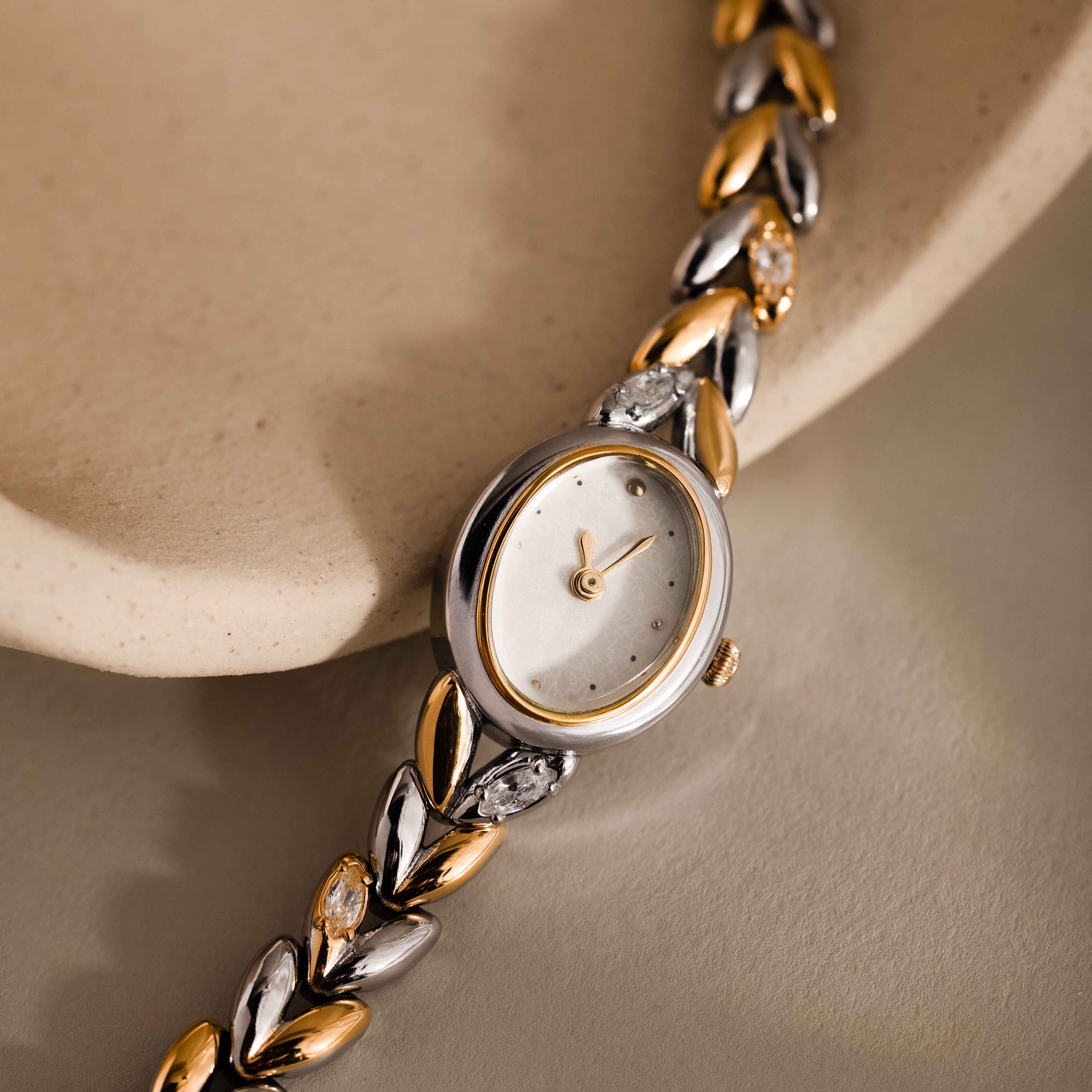 Chevron Diamond Link Timepiece in Mixed Metal - Image 3