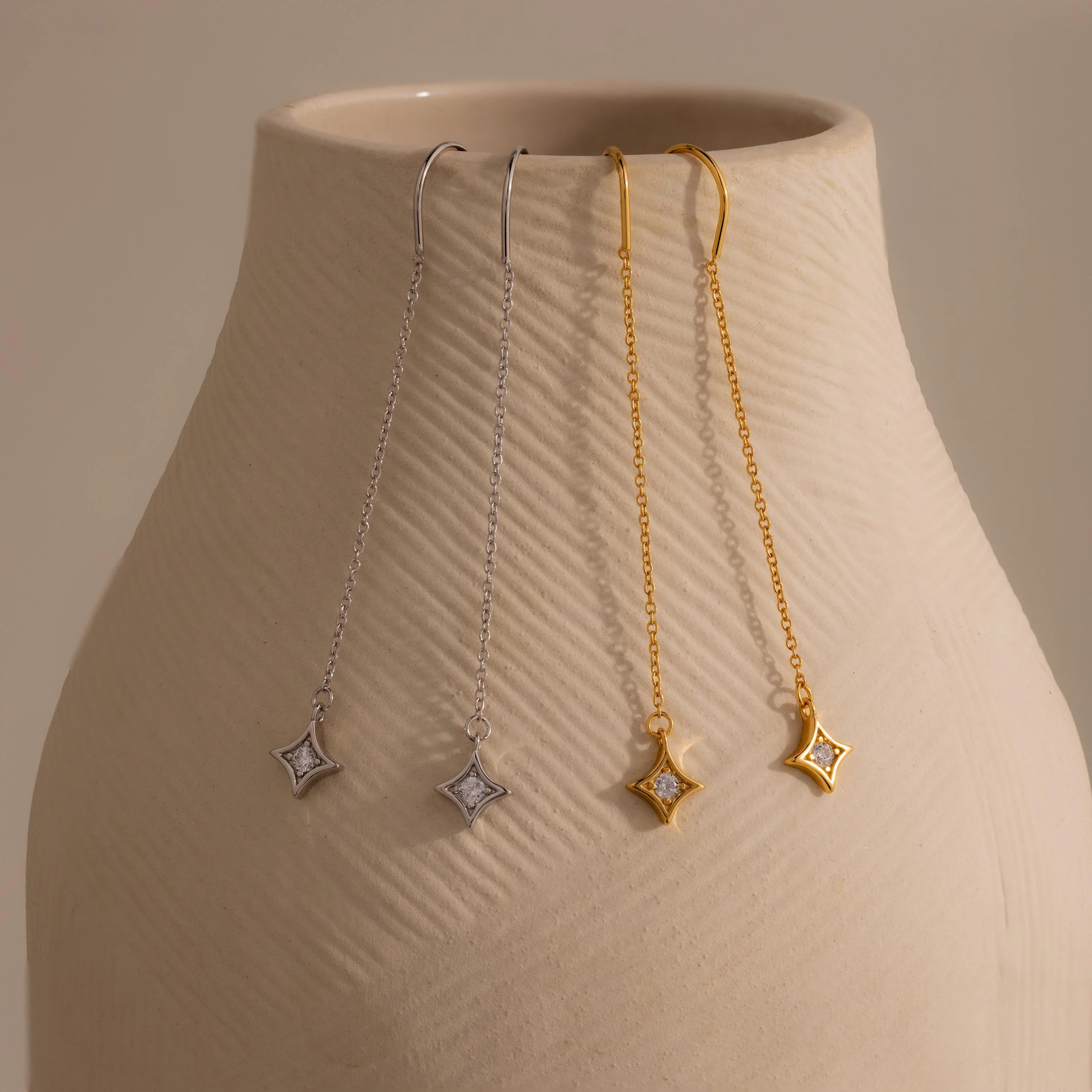 Cosmic Star Threader Earrings - Image 4