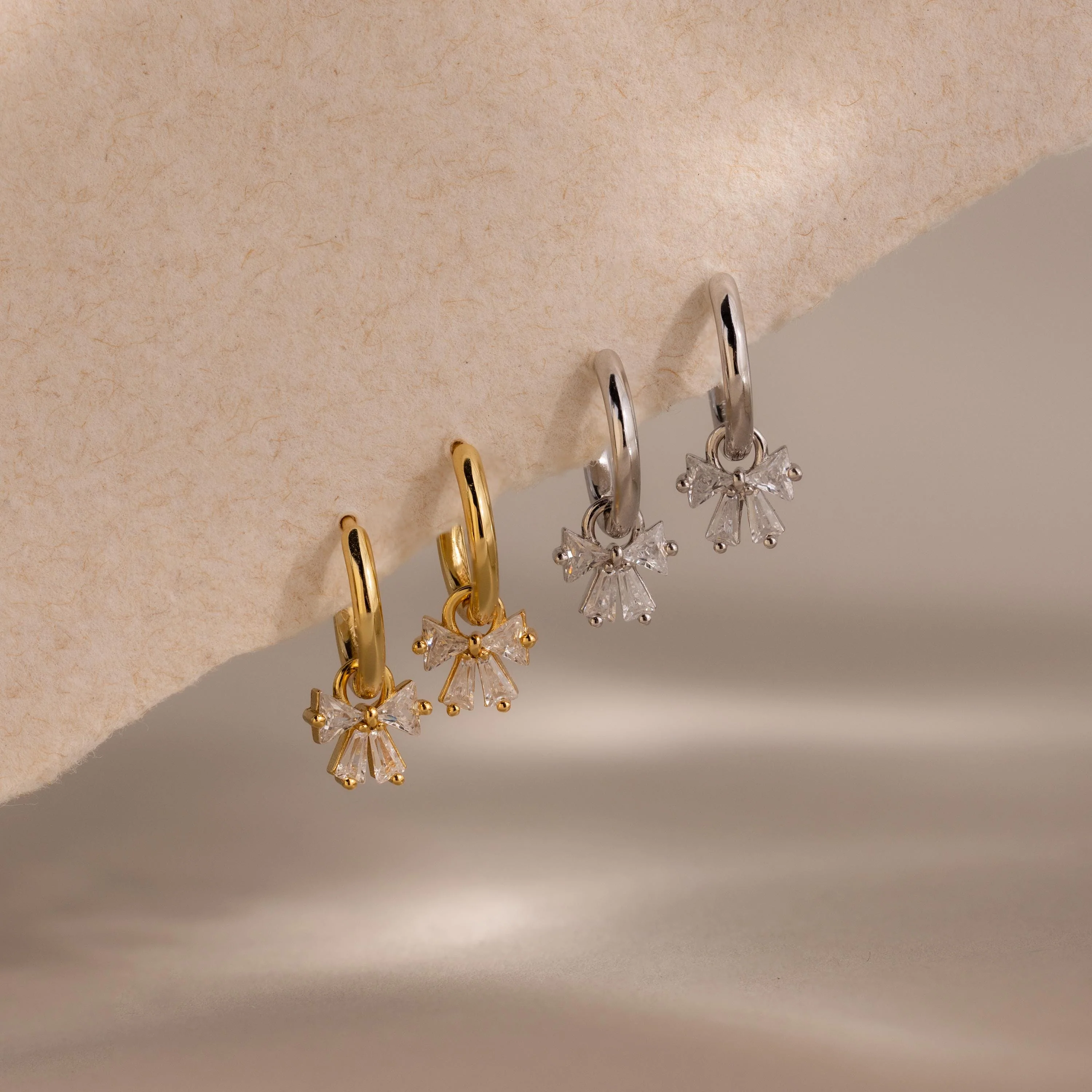Diamond Bow Hoops - Image 5