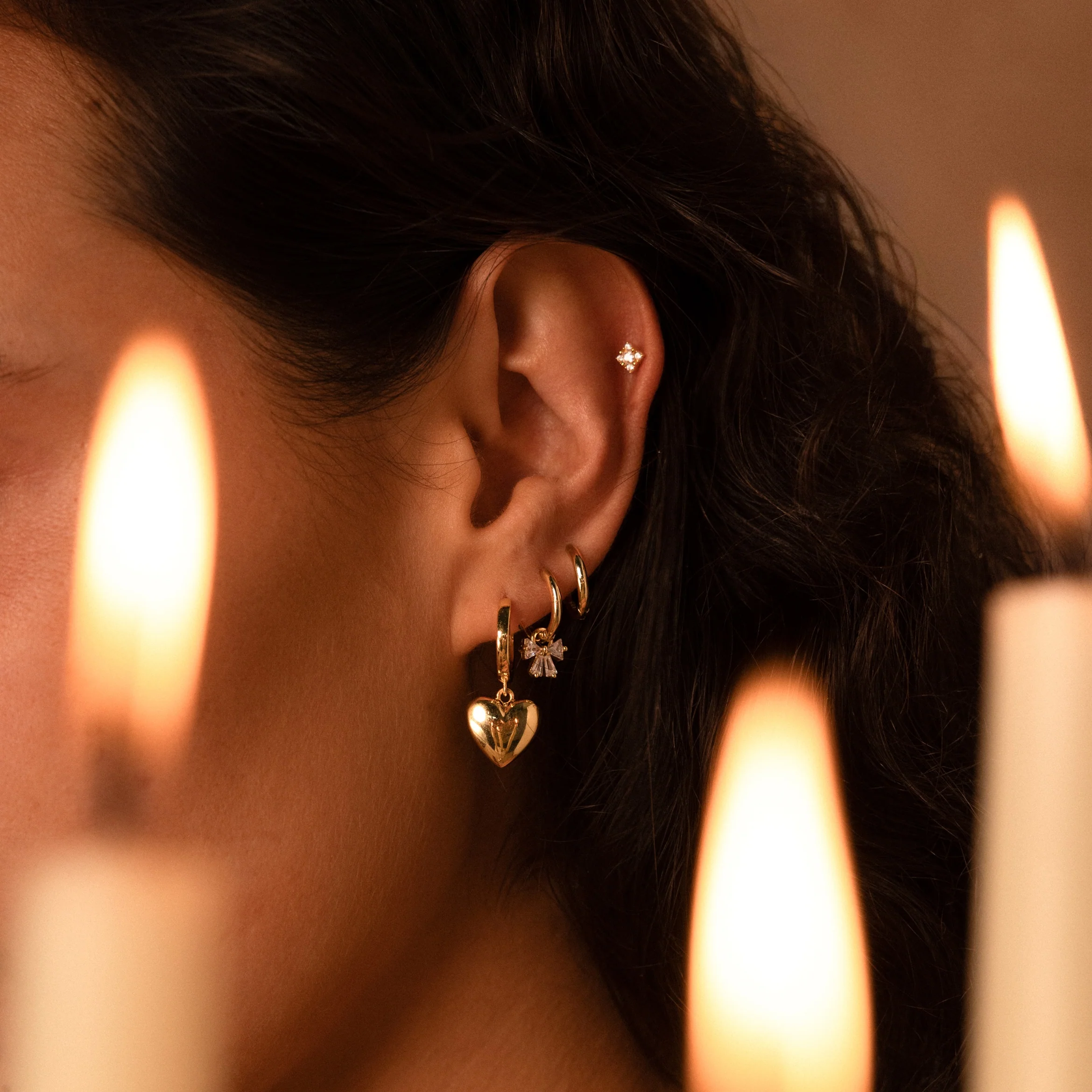 Diamond Bow Hoops - Image 6