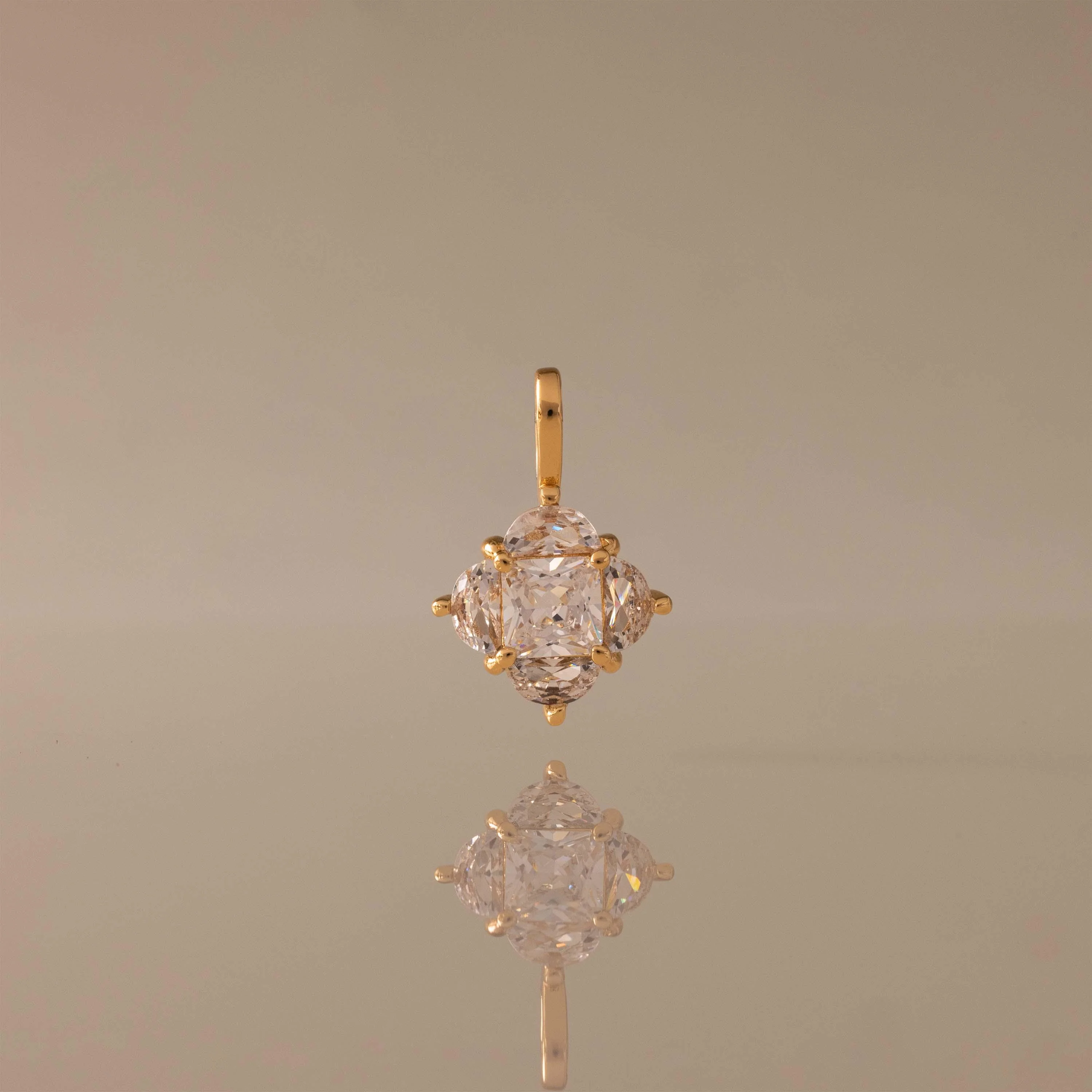 Diamond Clover Charm