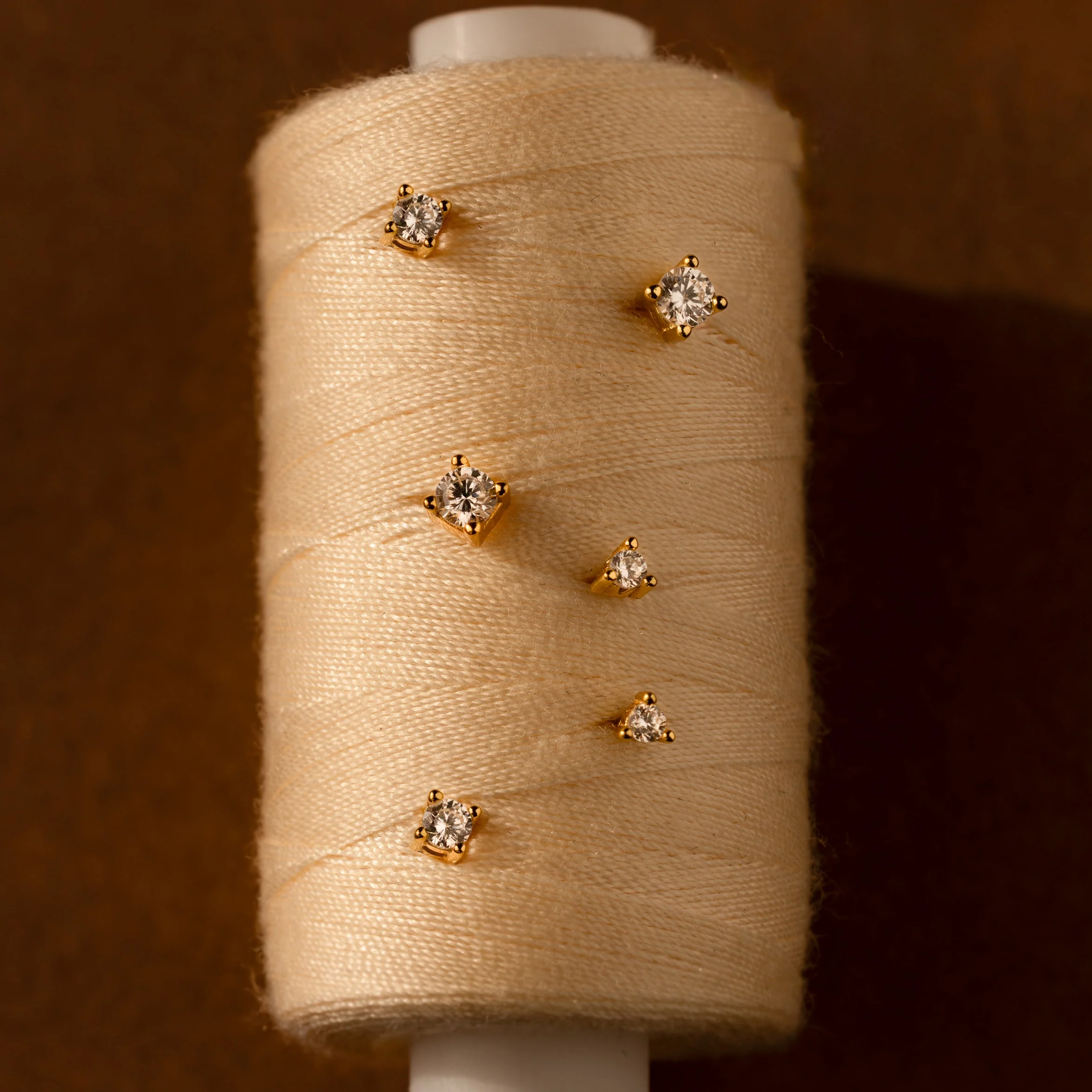 Elena Diamond Studs - Image 7