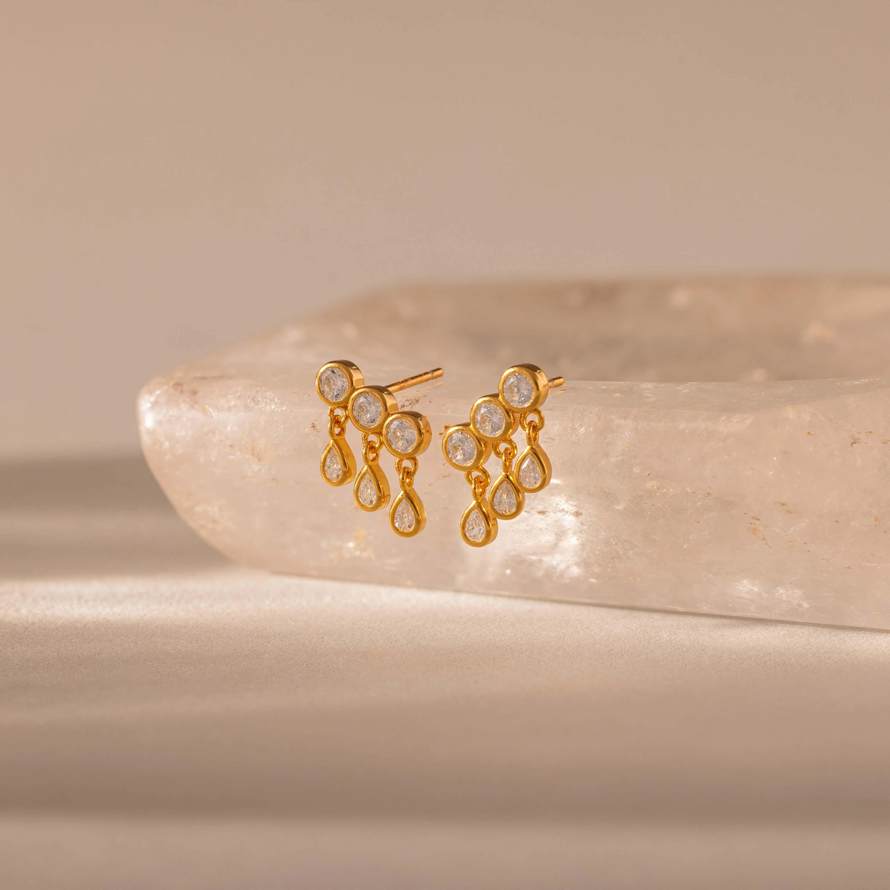 Gemstone Raindrop Studs - Image 5