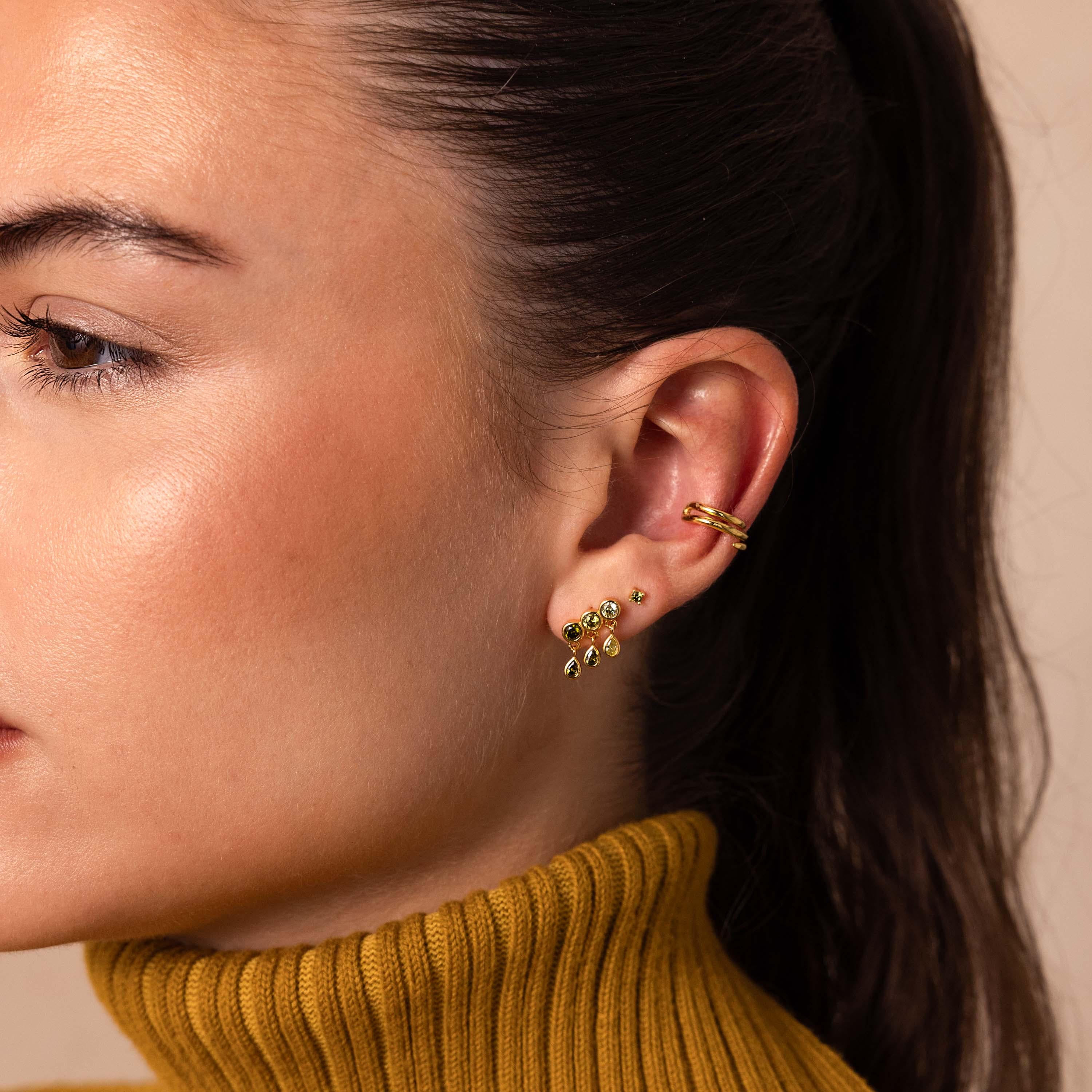 Gemstone Raindrop Studs - Image 6