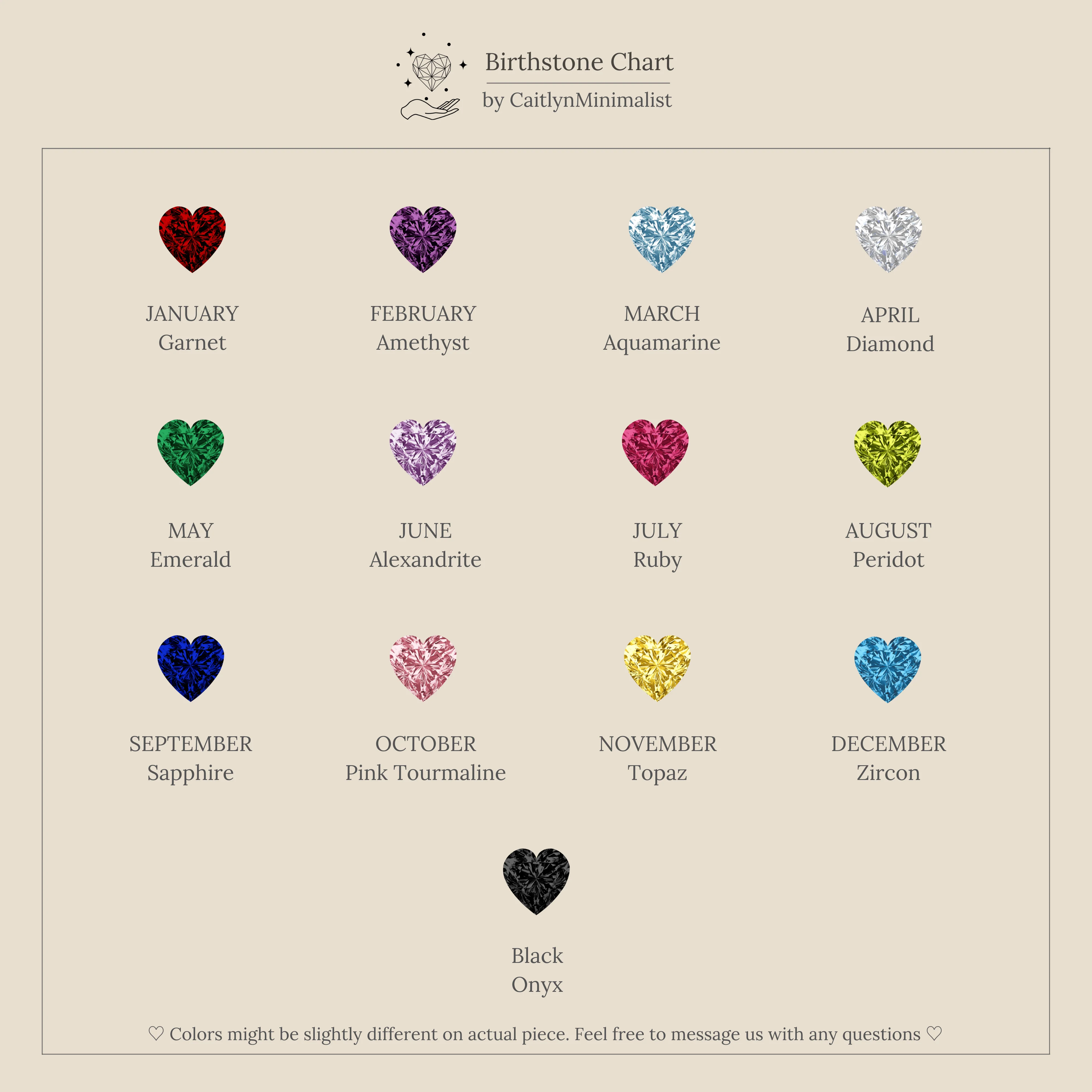 Birthstone Heart Signet Ring - Image 9