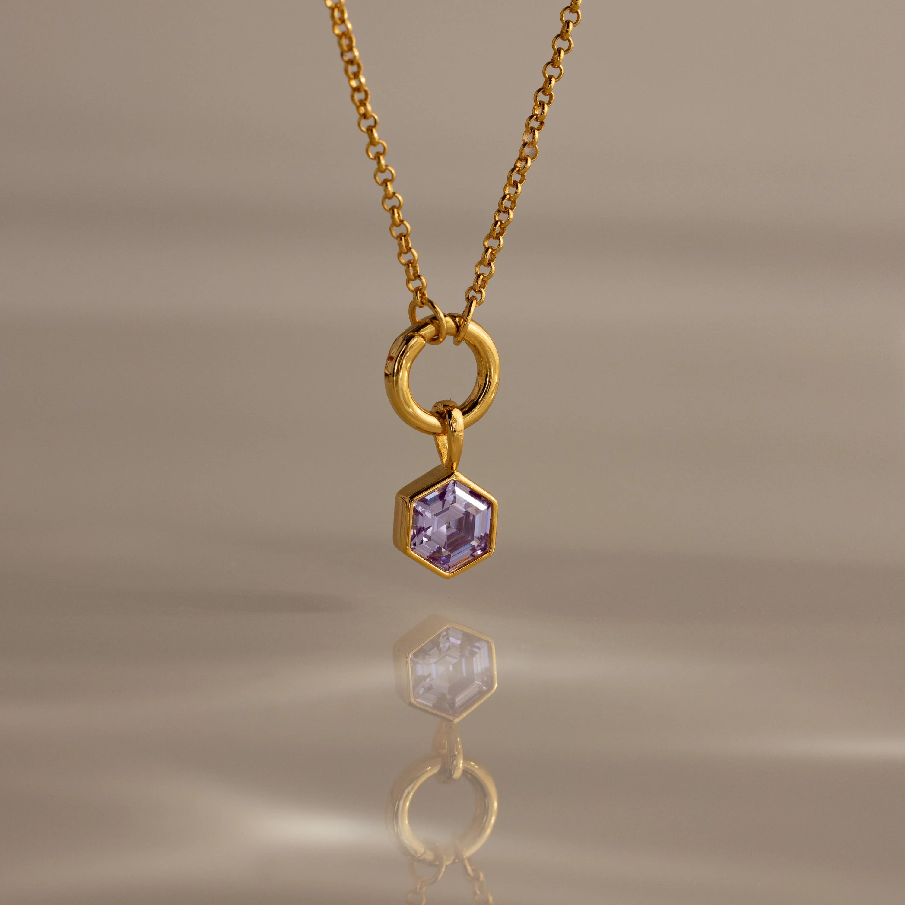 Hexagon Birthstone Charm - Image 7