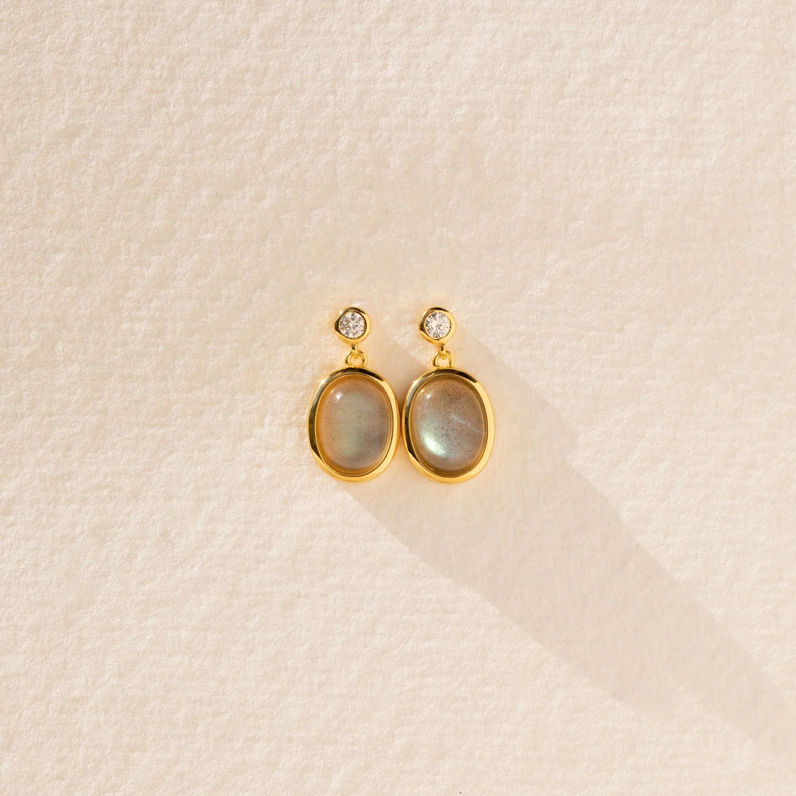 Moonstone Drop Earrings - Image 2
