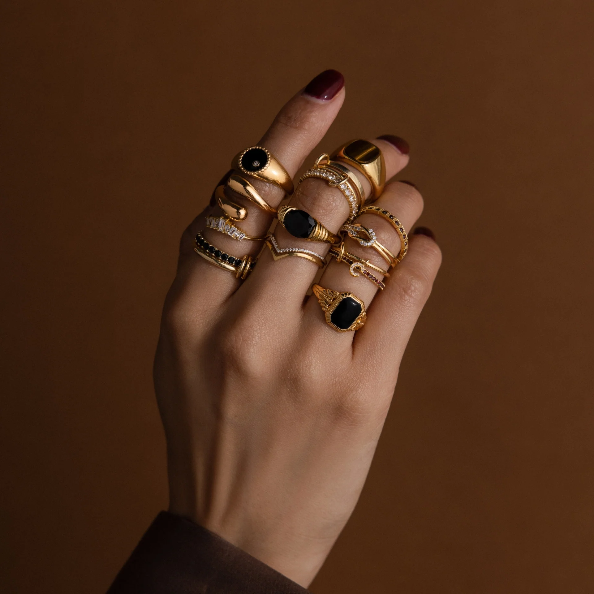 Natasha Black Signet Ring - Image 6