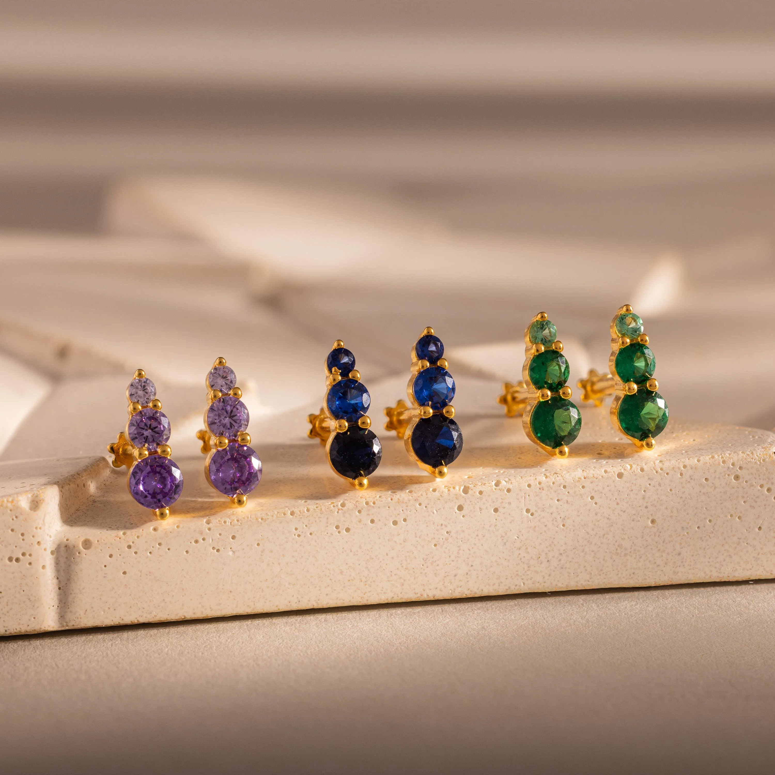 Ombre Alexandrite Flatback Studs - Image 7