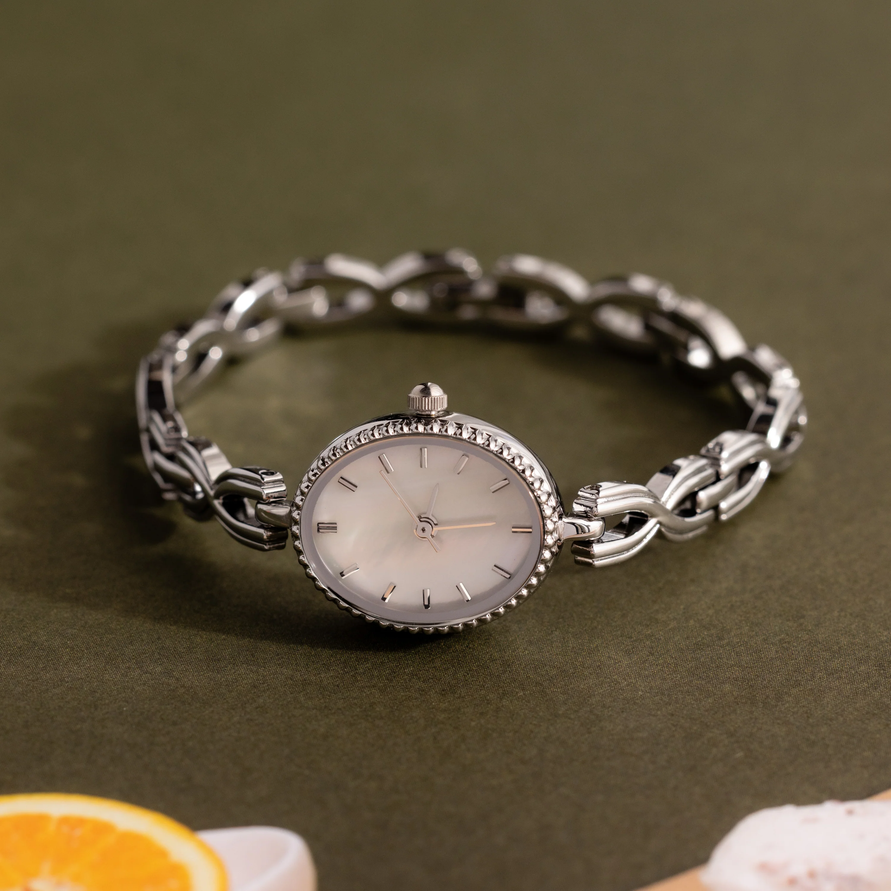 Oval Infinity Link Timepiece in Silver - Image 3