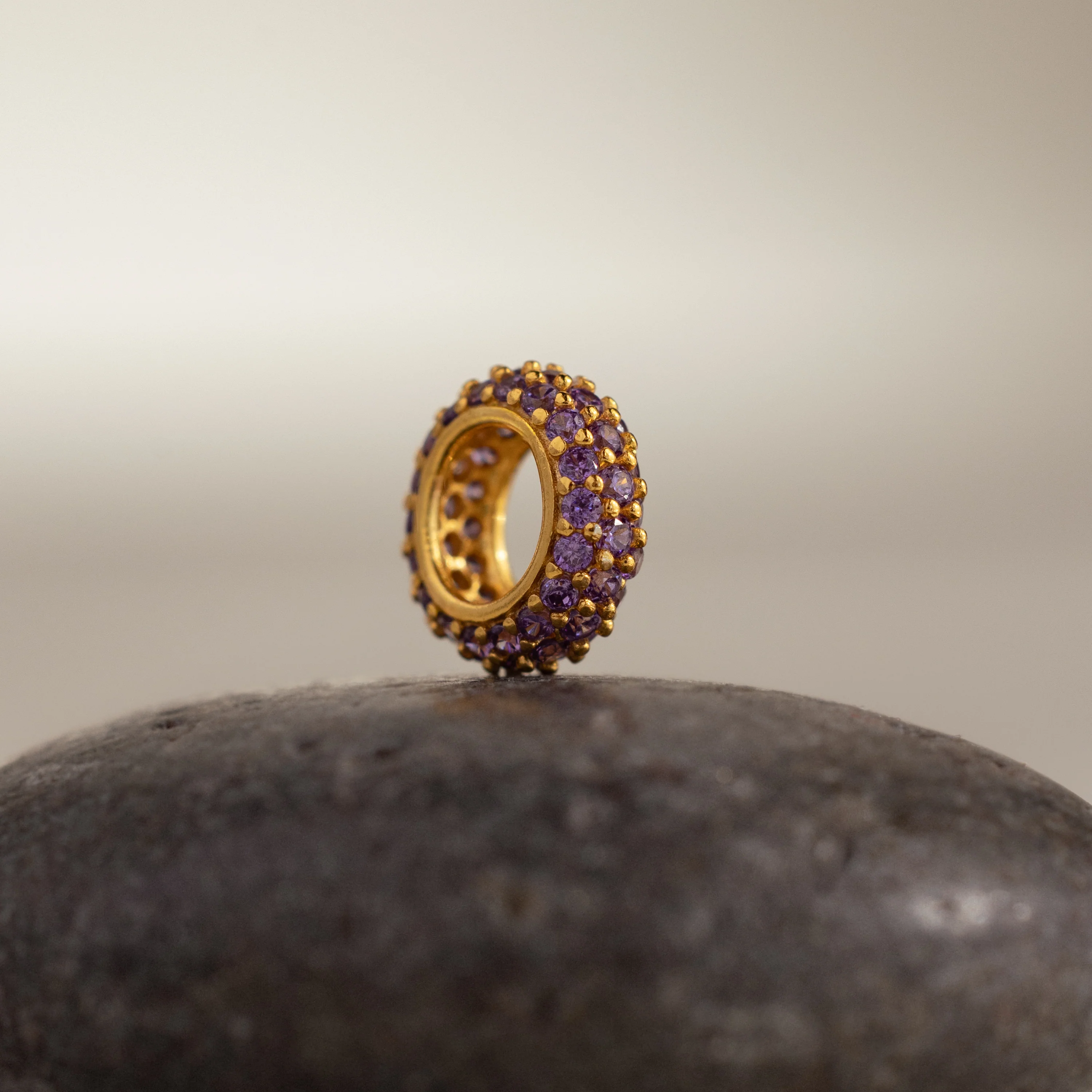 Pave Birthstone Charm Spacer - Image 11