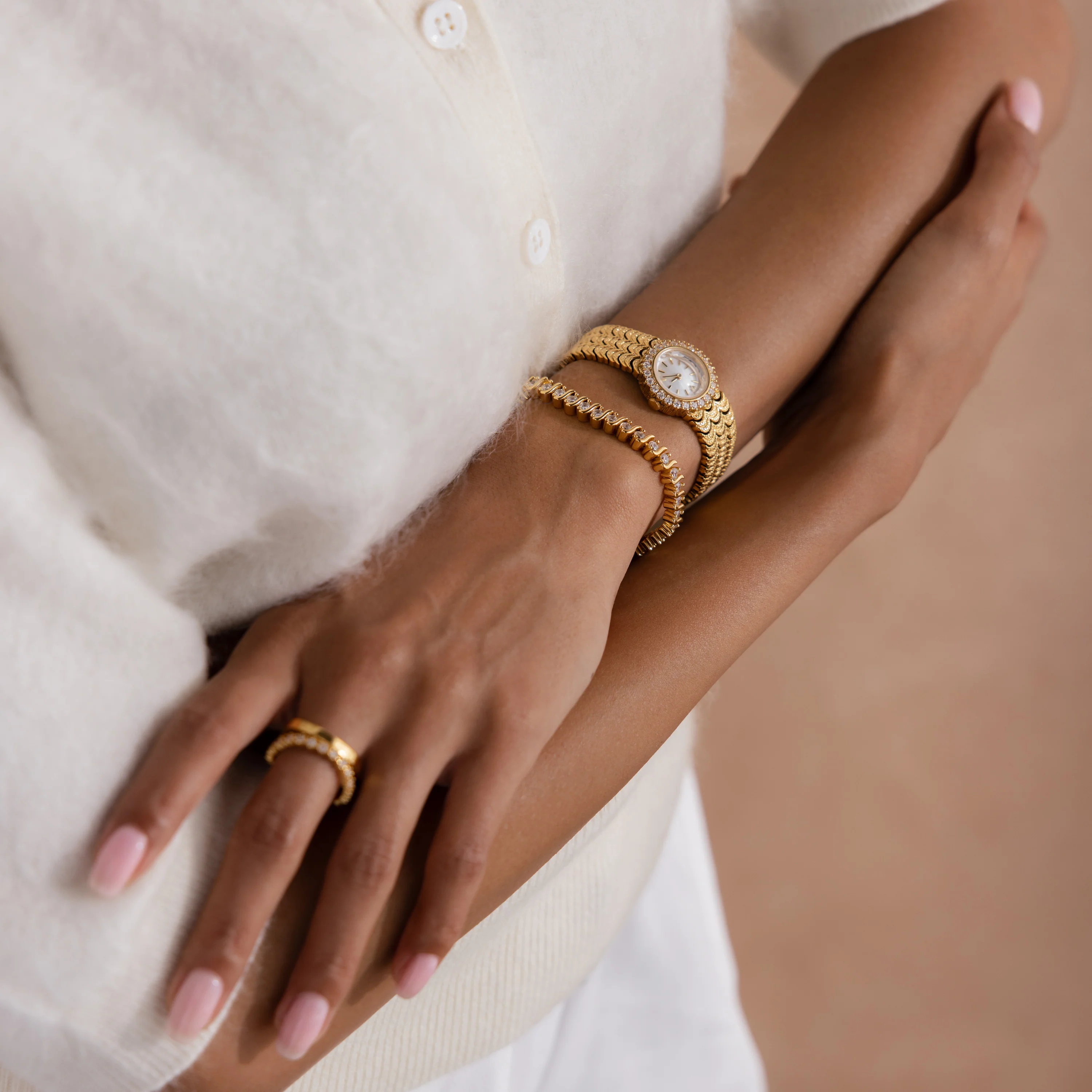 Pave Scalloped Timepiece - Image 5