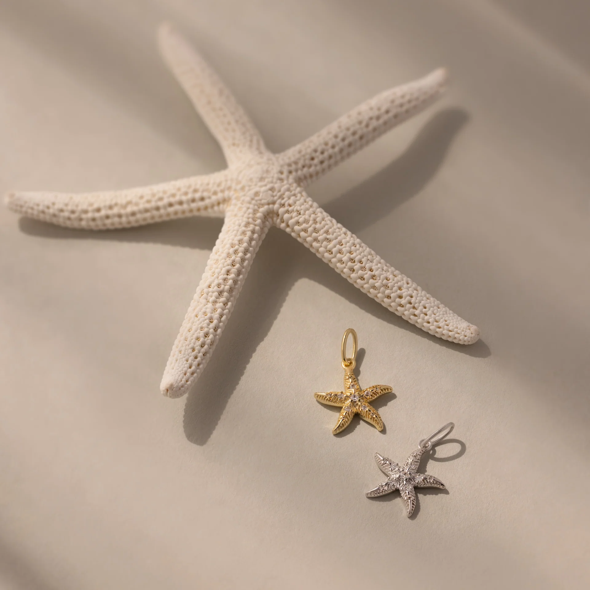Pave Starfish Charm in Silver - Image 5