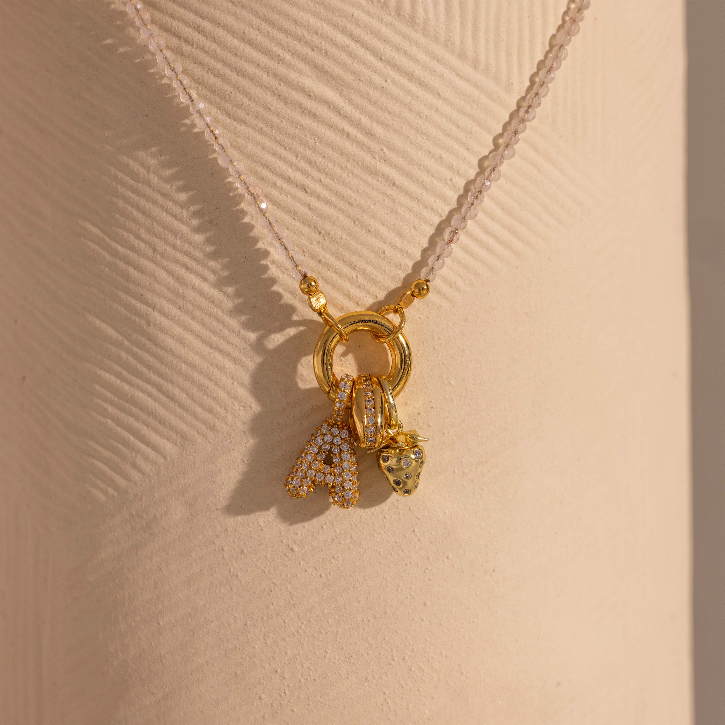 Quartz Beaded Charm Necklace - Image 9