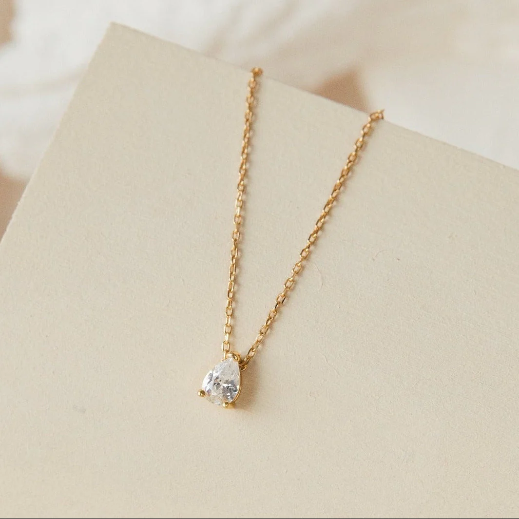 Rae Diamond Necklace in 18K Gold - Image 3