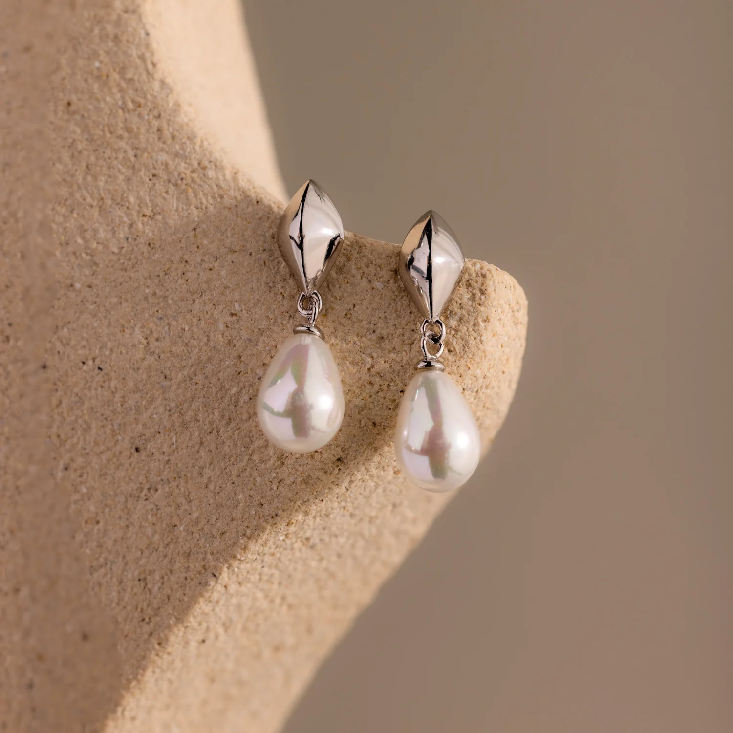 Tiny Pearl Drop Studs - Image 5