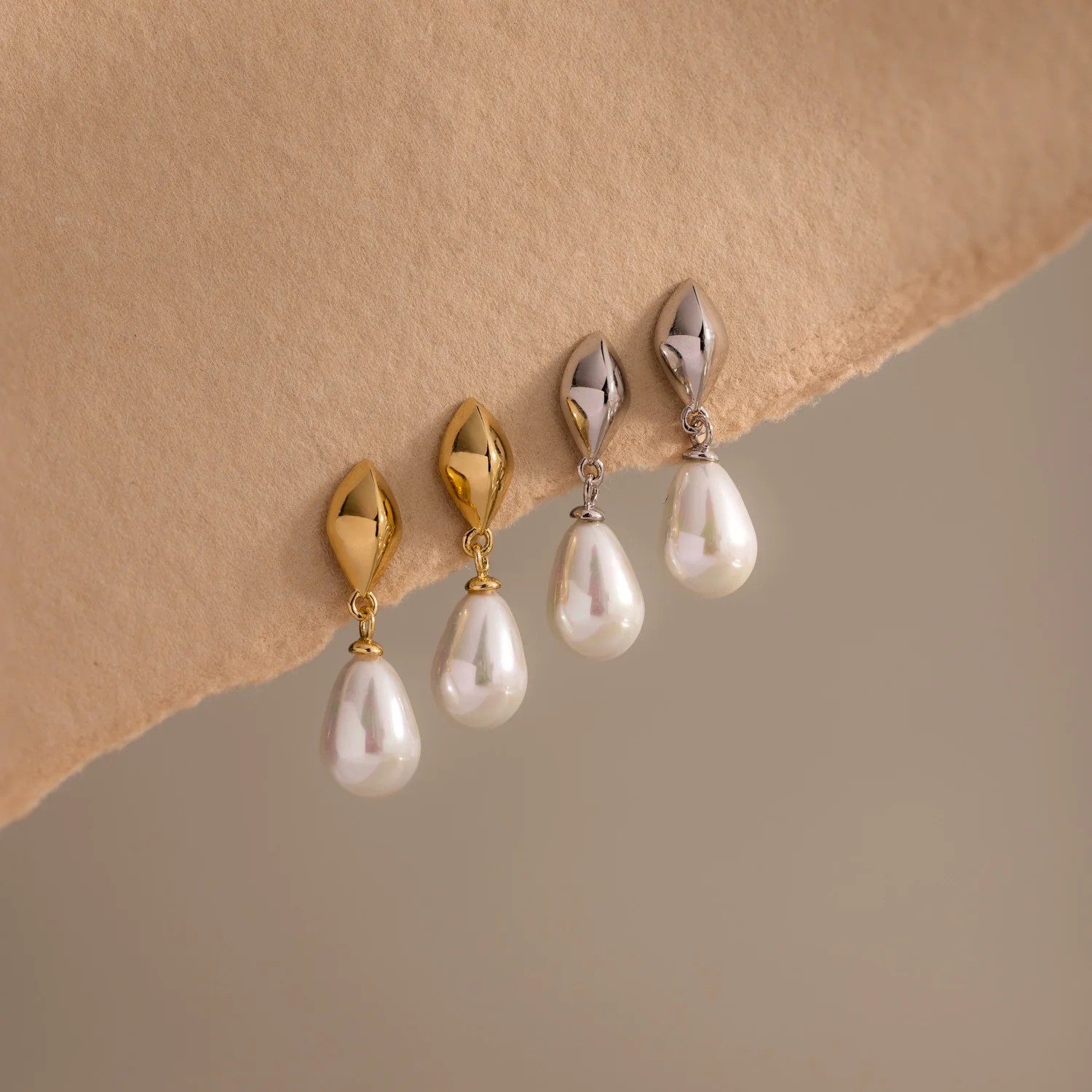 Tiny Pearl Drop Studs - Image 7