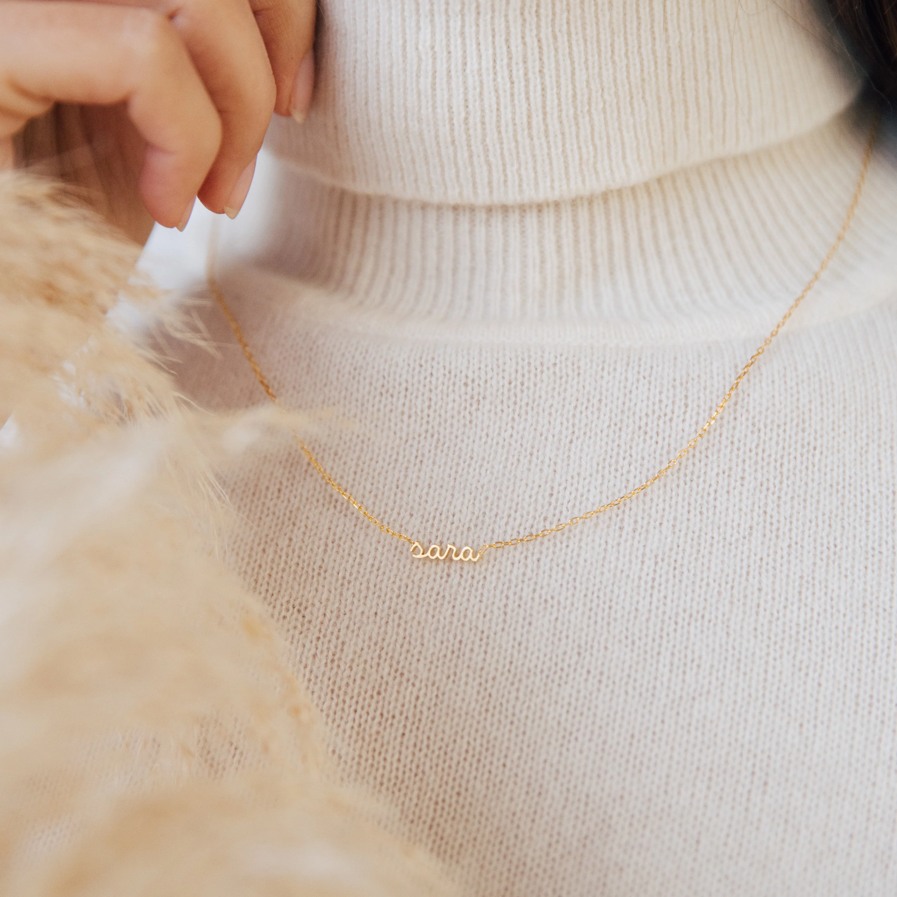 Petite Tiny Name Necklace - Image 2