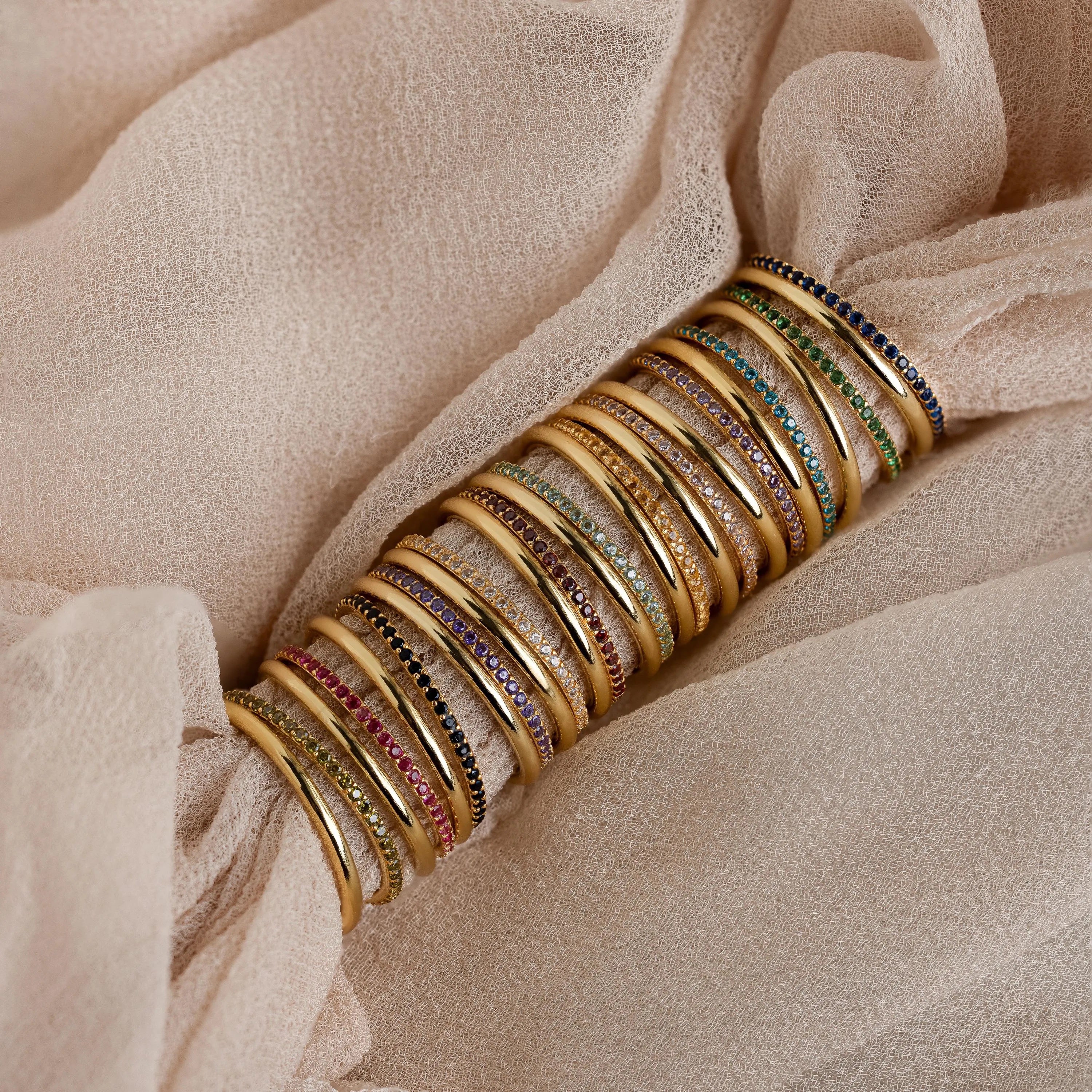 Alexandrite Tennis Ring Set - Image 7