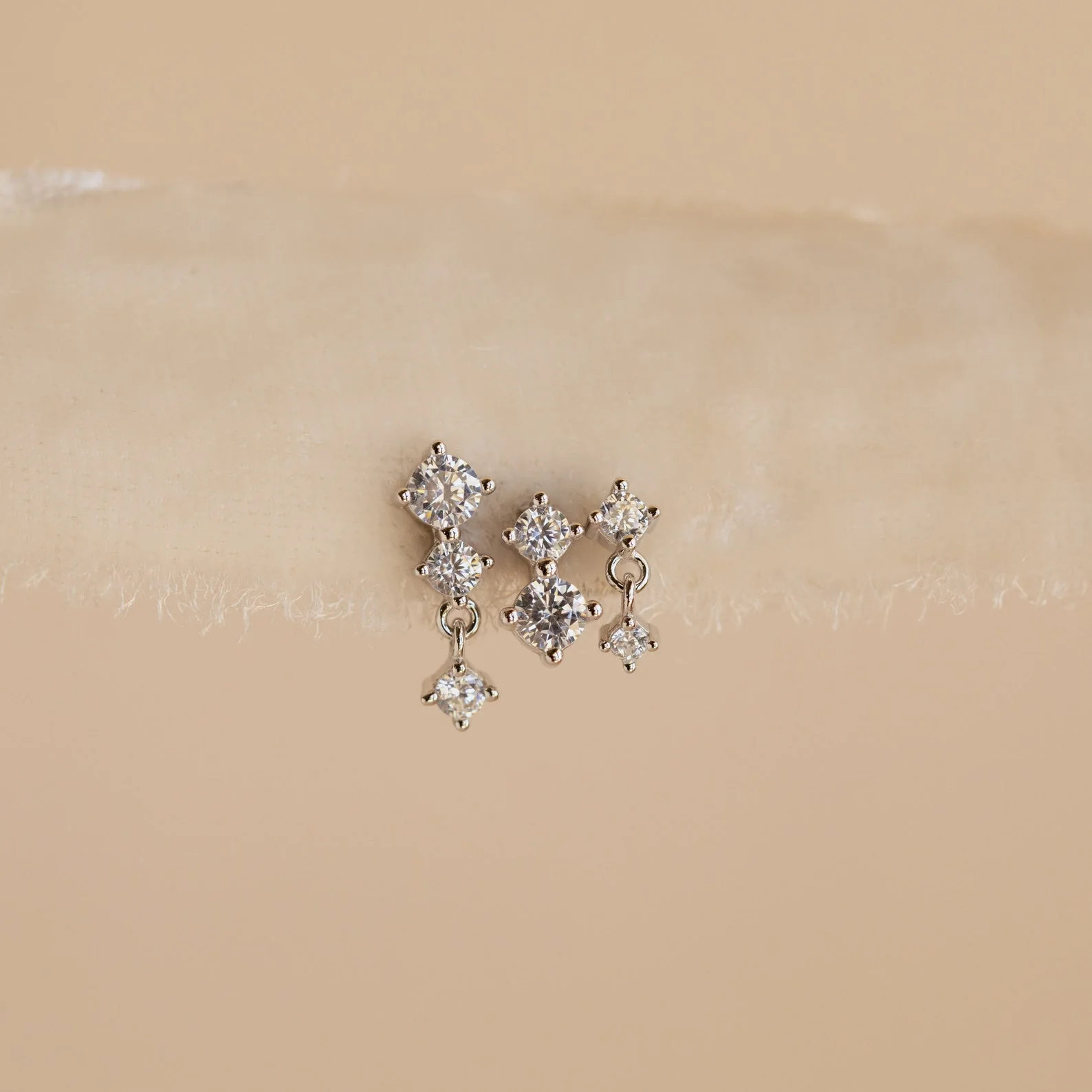 Triple Diamond Studs Set - Image 4