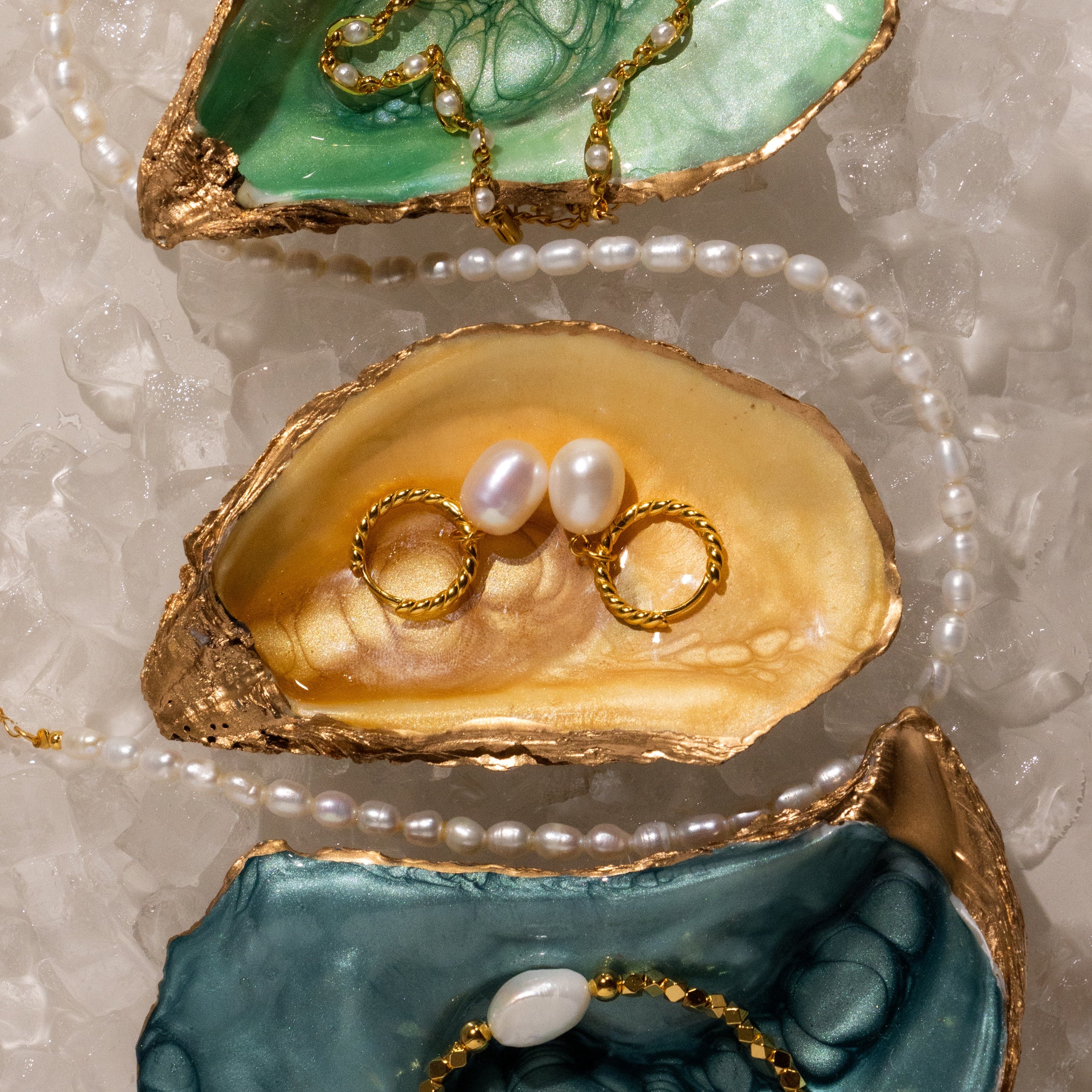 Twisted Pearl Hoops in 18K Gold - Image 5